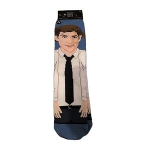 NWT MEN Large 8-12 ODD SOX Jim from the Office NBC Halpert  Krasinski L LG SOCKS